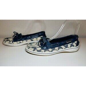 Coach Blue and Cream Loafers